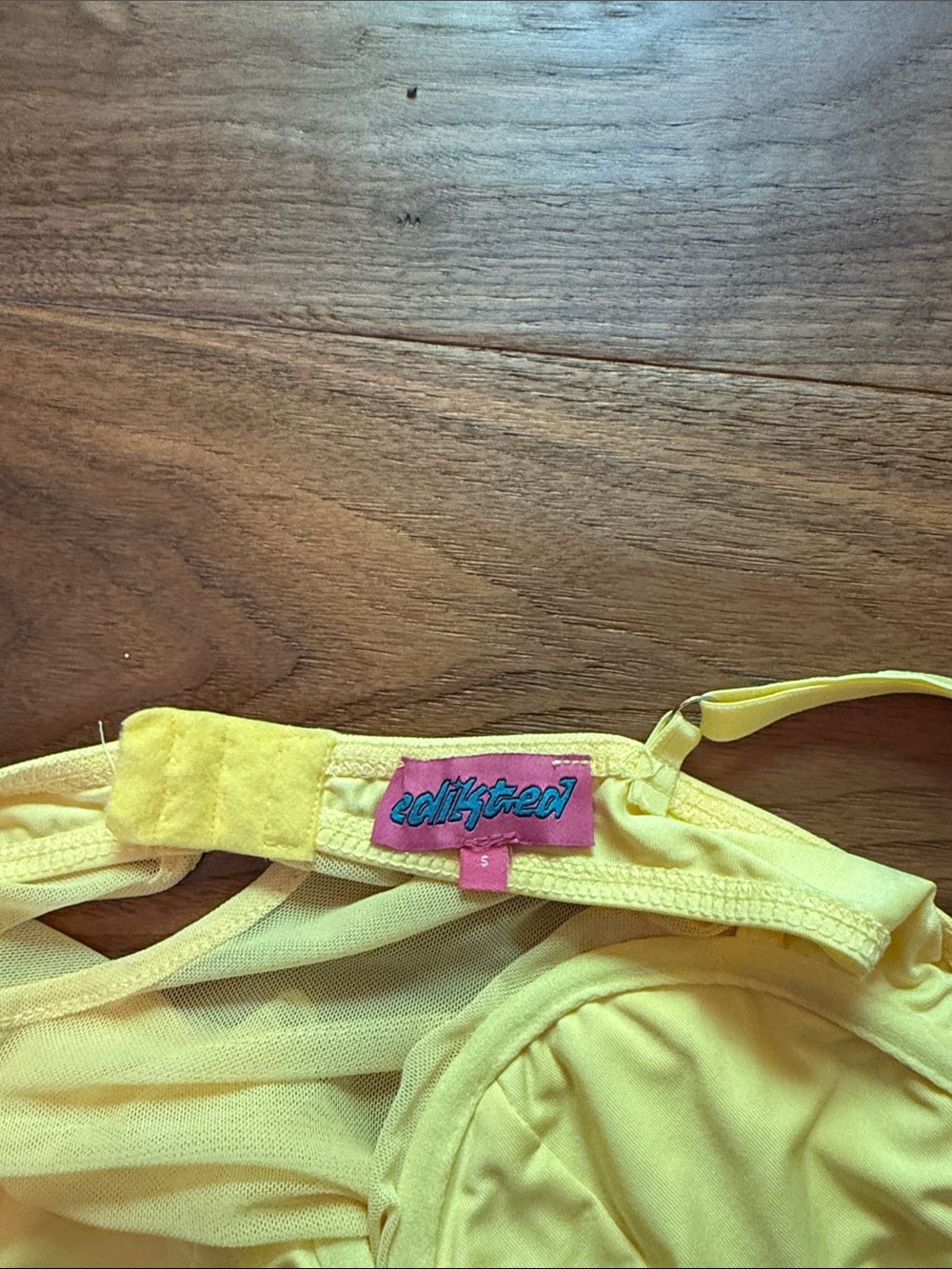 Edikted Yellow Sheer Bustier Tank Top - Picture 5 of 5
